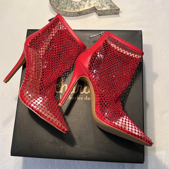 Charles by Charles David Sz 7 With 4 In Heels Red - Picture 4 of 11